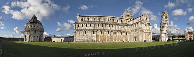 Slate Tower Panorama Miracoli Square Pisa Italy