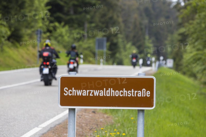 The Black Forest High Road is one of the oldest and best-known holiday routes in Germany. It is part of the Bundesstrasse 500 and a popular route for motorcyclists, Baiersbronn, Baden-Wuerttemberg, Germany, Europe