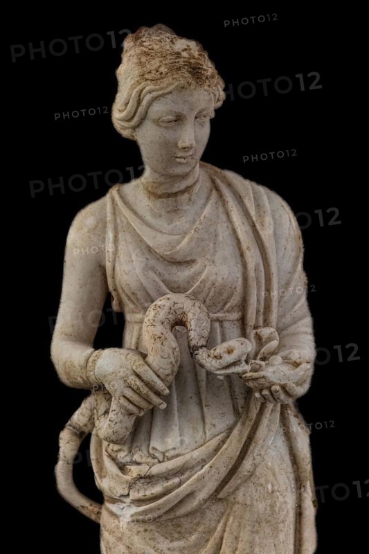 Statue of Hygieia, mid-2nd century, Archaeological Museum in the former Order Hospital of the Knights of St John, 15th century, Old Town, Rhodes Town, Greece, Europe