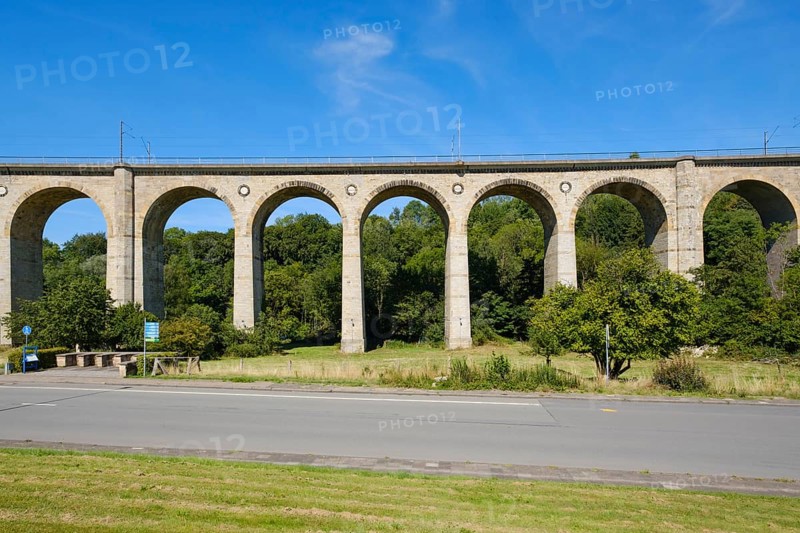 Railway viaduct, Altenbeken viaduct, sand-lime bridge, Altenbeken, East Westphalia-Lippe, North Rhine-Westphalia, Germany, Europe