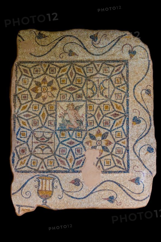 Mosaic fragment, Archaeological Museum in the former Order Hospital of the Knights of St John, 15th century, Old Town, Rhodes Town, Greece, Europe