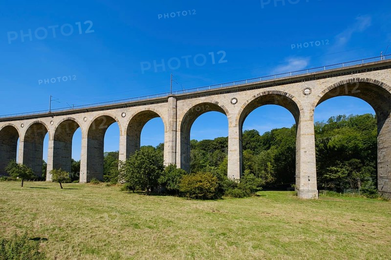 Railway viaduct, Altenbeken viaduct, sand-lime bridge, Altenbeken, East Westphalia-Lippe, North Rhine-Westphalia, Germany, Europe
