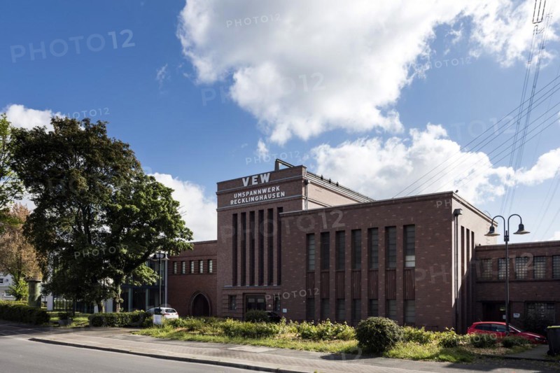 Recklinghausen transformer station, heritage-protected building, Route der Industriekultur and is both a transformer station and a museum, Museum Strom und Leben, Recklinghausen, North Rhine-Westphalia, North Rhine-Westphalia, Germany, Europe