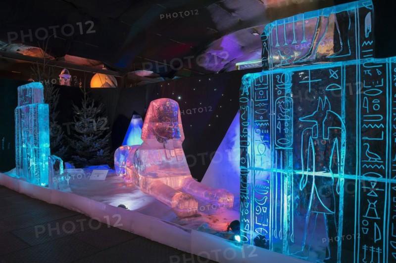 Theme Egypt, Ice Sculpture Festival, Zwolle, Province of Overijssel, Netherlands