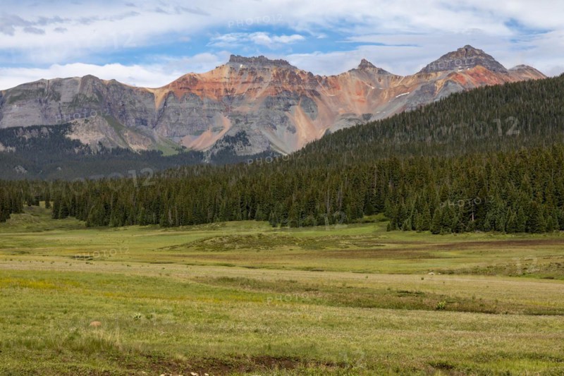 Ames, Colorado, Peaks in the San Juan Mountains range in southwest Colorados Uncompahgre National Forest