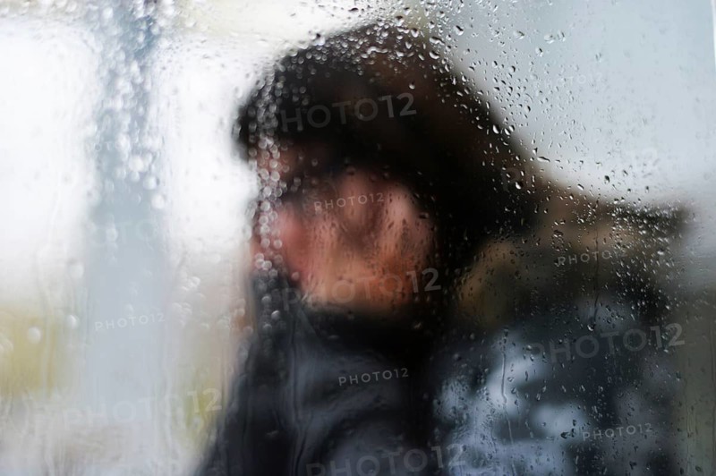 An 11-year-old girl stands as a model. Symbol photo Depression, Germany, Europe