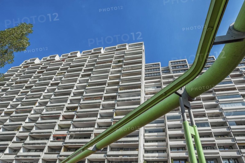High-rise buildings with pipe system in the former Olympic Village