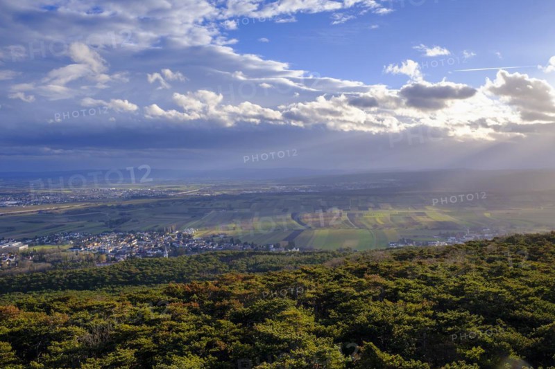 View over the Vienna Basin with Bad Voeslau