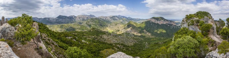 View over the mountains of Majorca