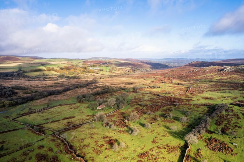 View over Emsworthy Mire from a drone