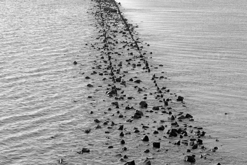 Stone groyne as coastal protection