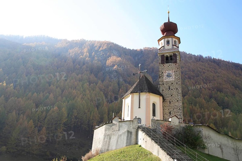 The baroque pilgrimage church of Our Lady in Schnals is located in the village of the same name