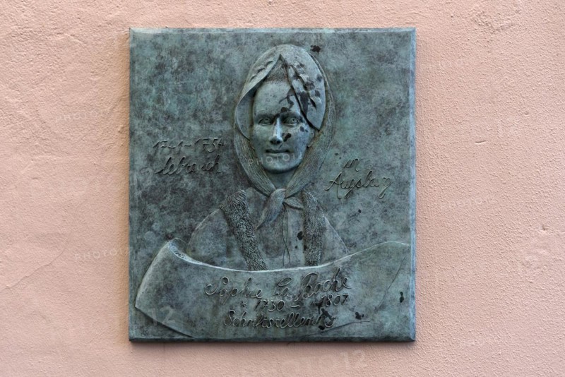 Memorial plaque to the writer Sophie La Roche