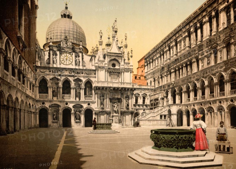 Interior of the Doges Palace with the Giant Staircase