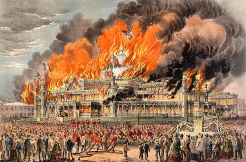 Burning of the New York Crystal Palace
