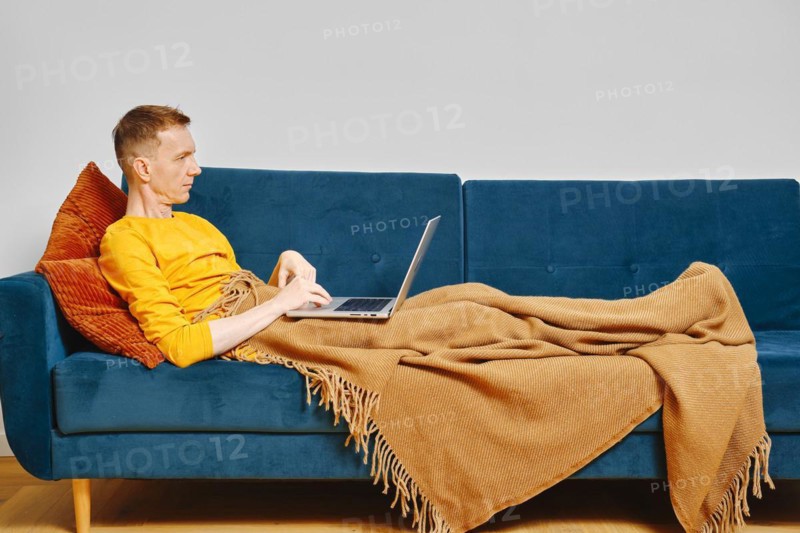 Middle-aged man looking for apartments to rent as he moved to another country