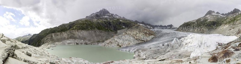 Rhone glacier in the Alps of Uri