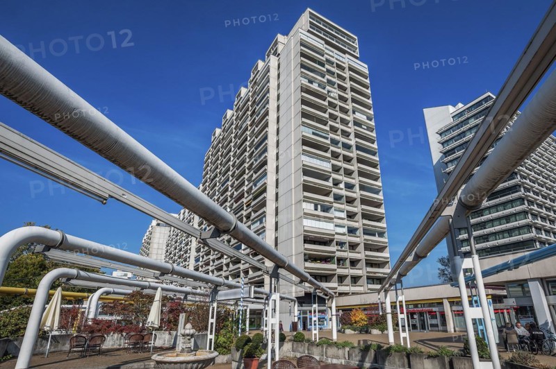 High-rise buildings with pipe system in the former Olympic Village
