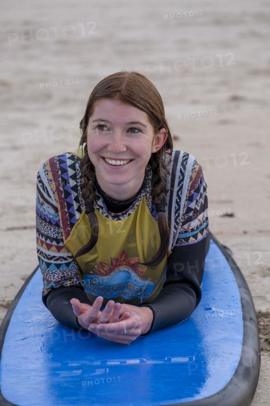 Surfers on the beach at Jeffreys Bay near Port Elizabeth