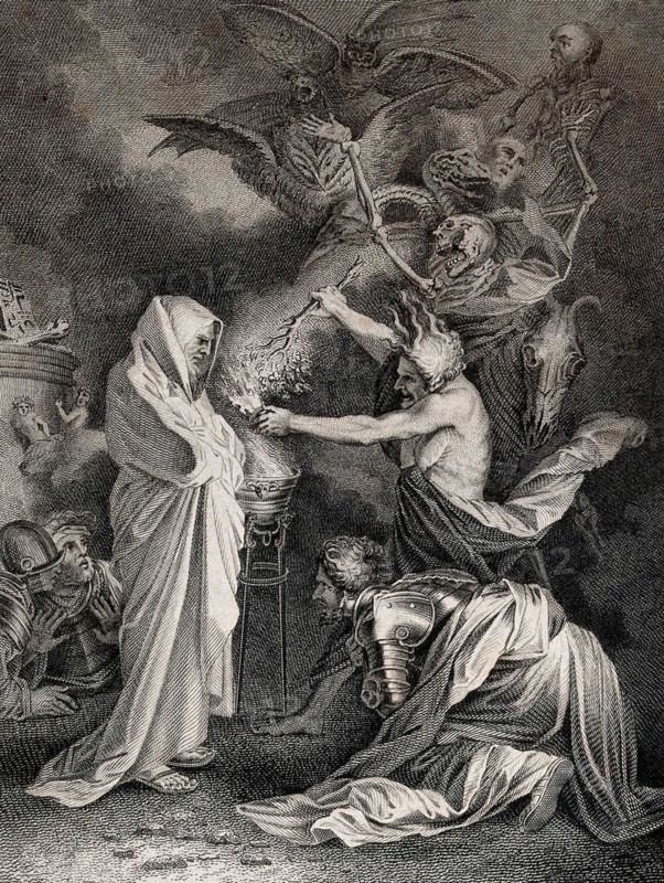 Saul consults Samuel after the Witch of Endor summons him from the dead
