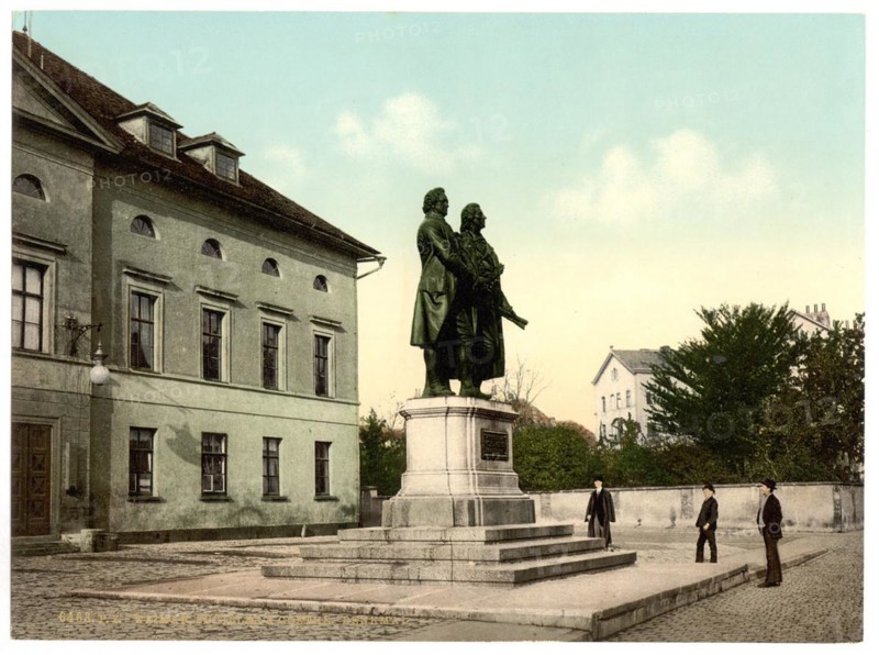 Monument to Schiller and Goethe in Weimar