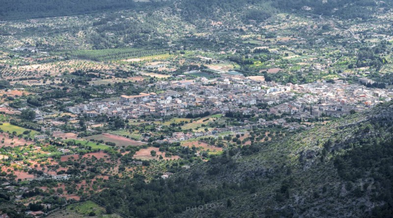 View over the town of Alaro