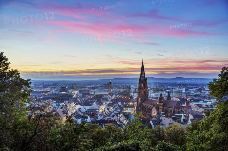 City view with cathedral