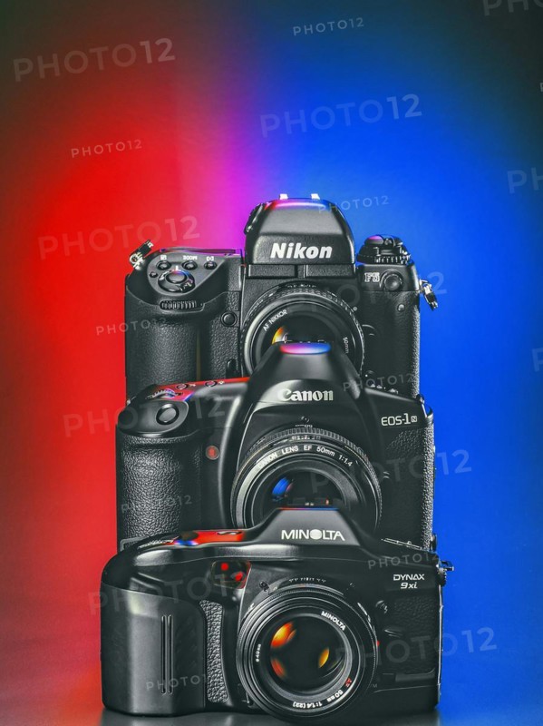 Old analogue SLR cameras from 1996