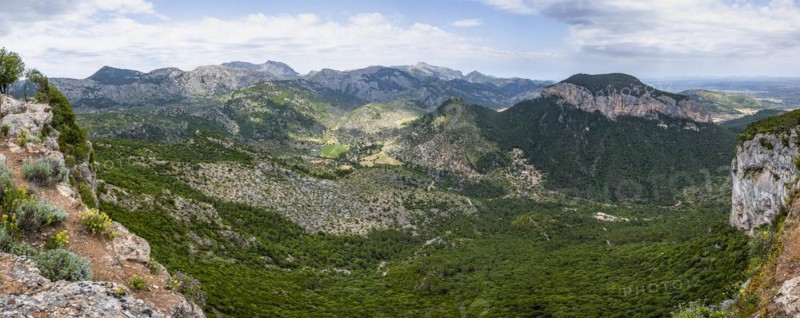 View over the mountains of Majorca