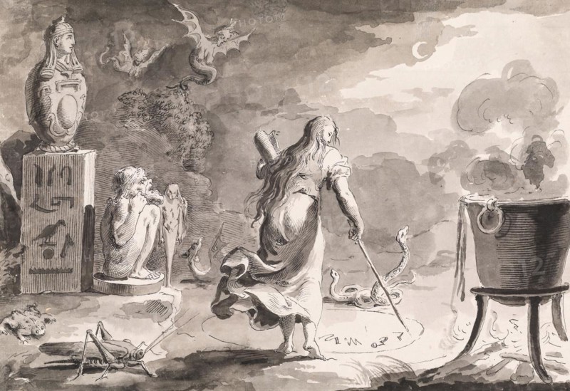 Medea. A woman with her back turned