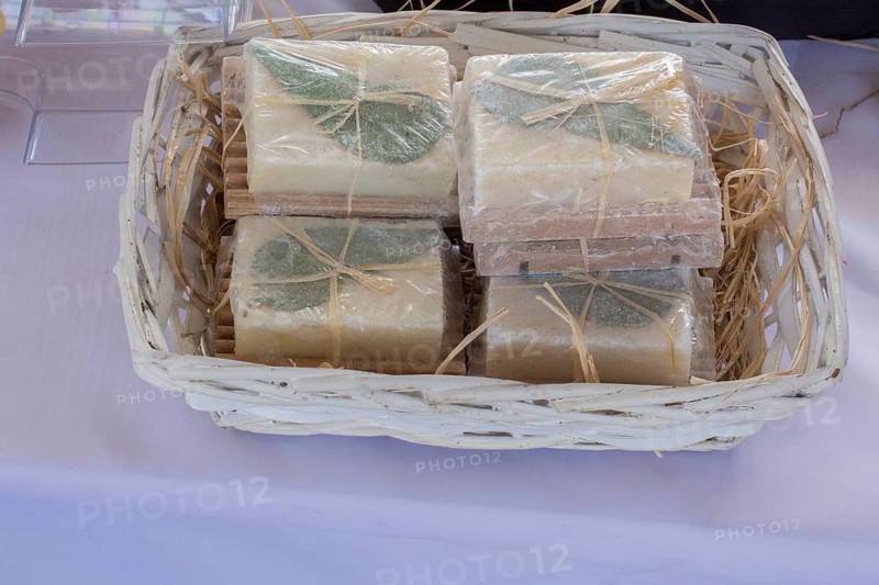 Collection of bars of fragrant hand made organic soap