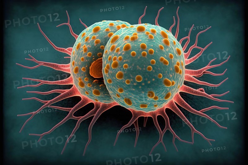 Schematic representation of two proliferating tumour cells after cell division