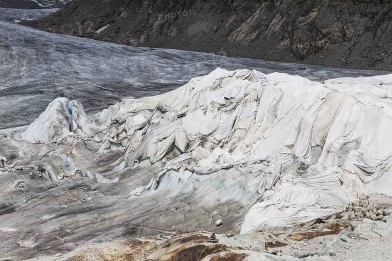 Rhone glacier in the Alps of Uri