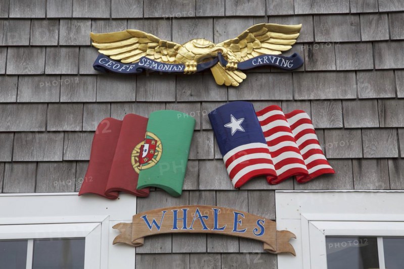 Signs on a hut