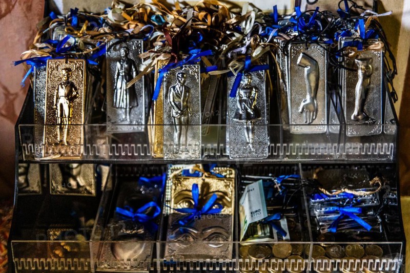 Votive offerings from pilgrims