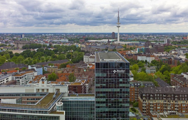 View of the city centre and Heiligengeistfeld from the Sankt Michaelis Church