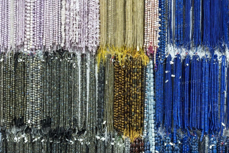Necklaces made of gemstones