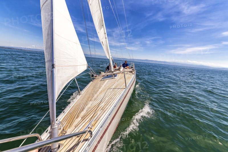 Sailing yacht on Lake Constance