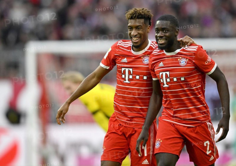 Goal celebration Dayot Upamecano FC Bayern Muenchen FCB