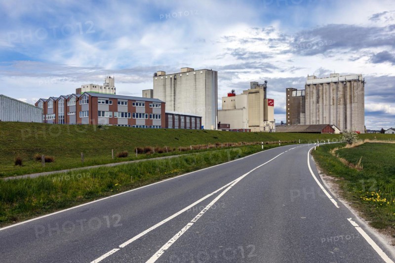 Grain silos and warehouses at the outer harbour