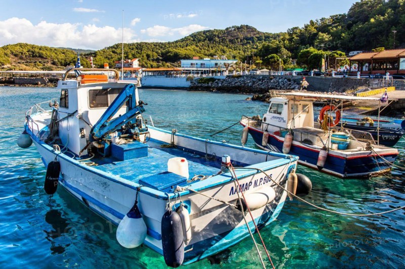 Small fishing port Kamiros Skala