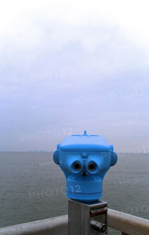 Telescope for tourists in Burhave at the North Sea