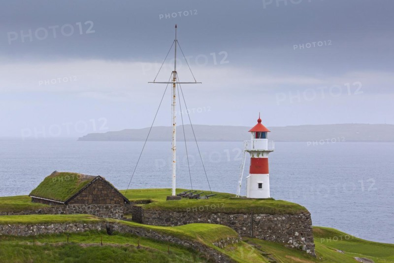 Skansin lighthouse at the historic fortress beside the port of Torshavn