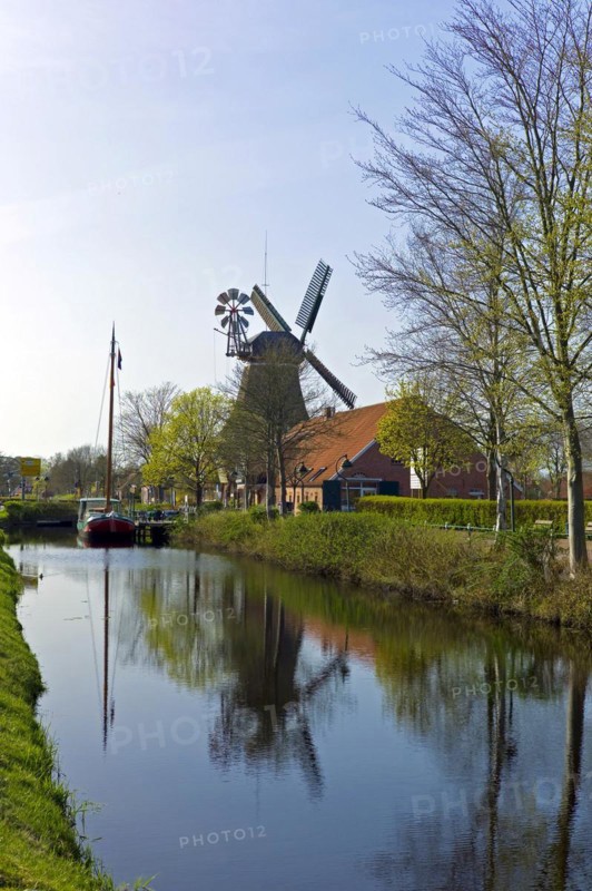 Flatboat on a canal