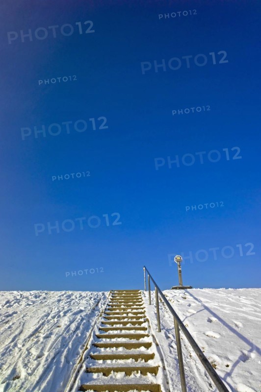 Stairs on the North Sea dike near Pilsum