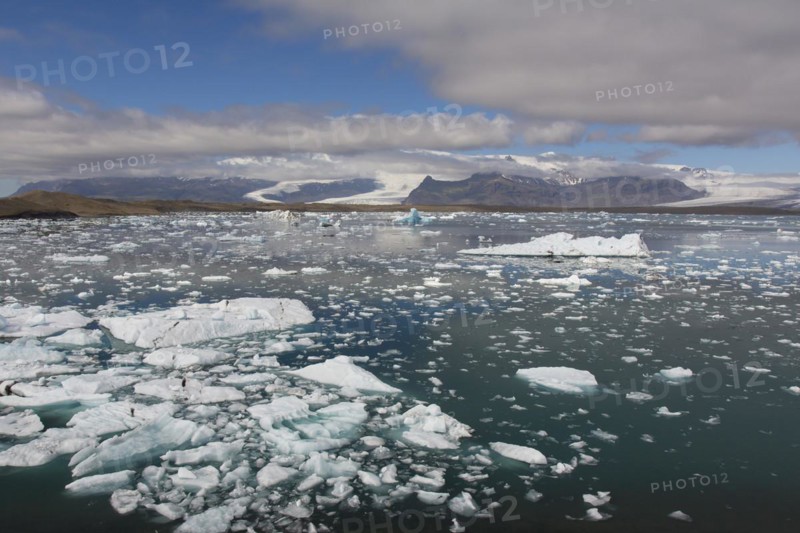 Icebergs floating in Joekulsarlon