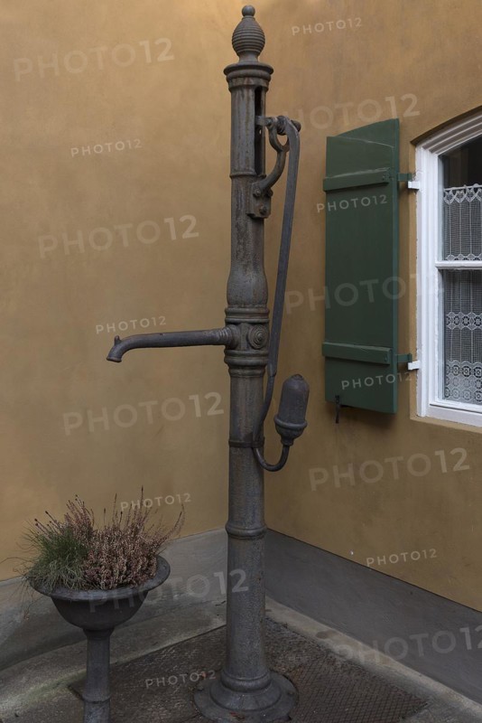 Historical fresh water pump in the Jakob Fugger settlement