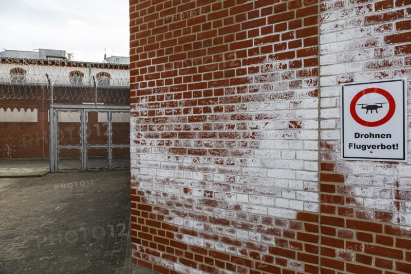 Prison walls of the correctional facility