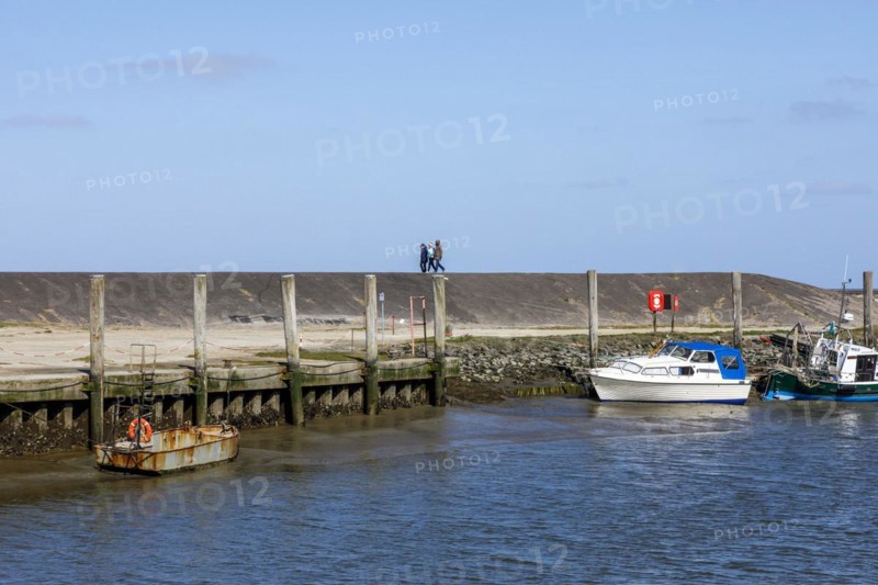 Everschopsiel harbour in North Frisia with draining water