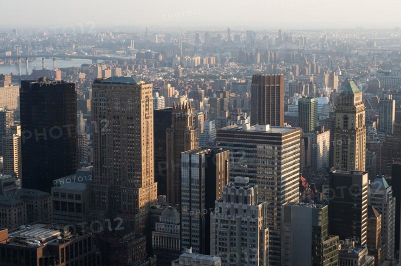 Luftaufnahmen des Midtown West & Theater District
